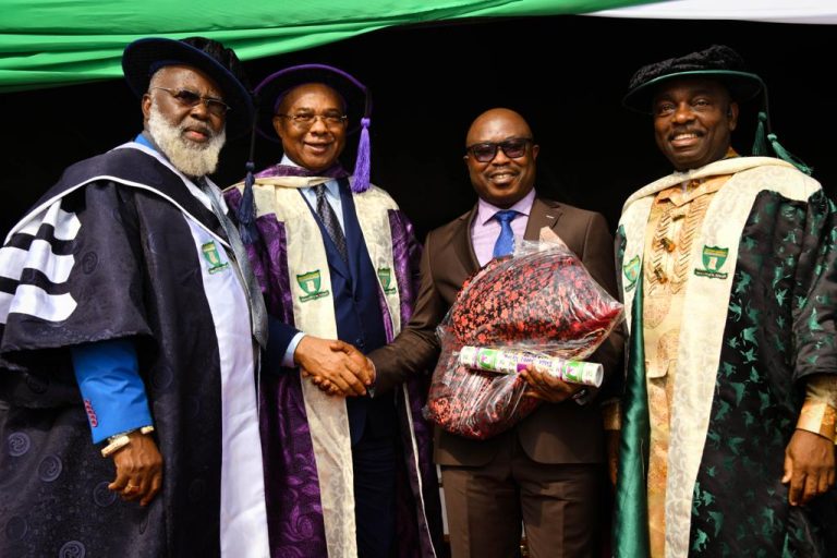 NCDMB Boss Receives Honourary Doctorate Degree In Science From Imo State University